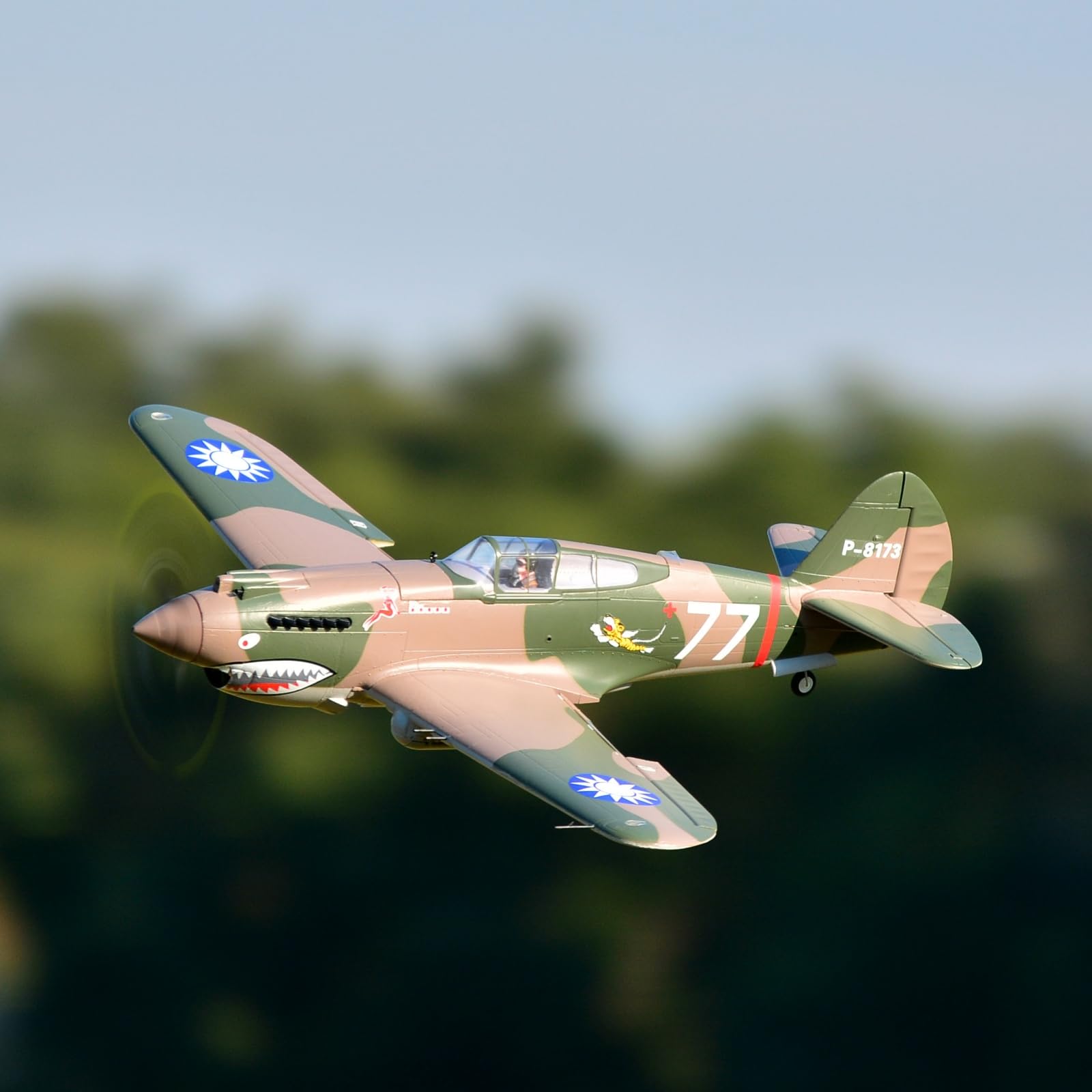 Fms Rc Planes for Adults Remote Control Airplane P-40B Flying